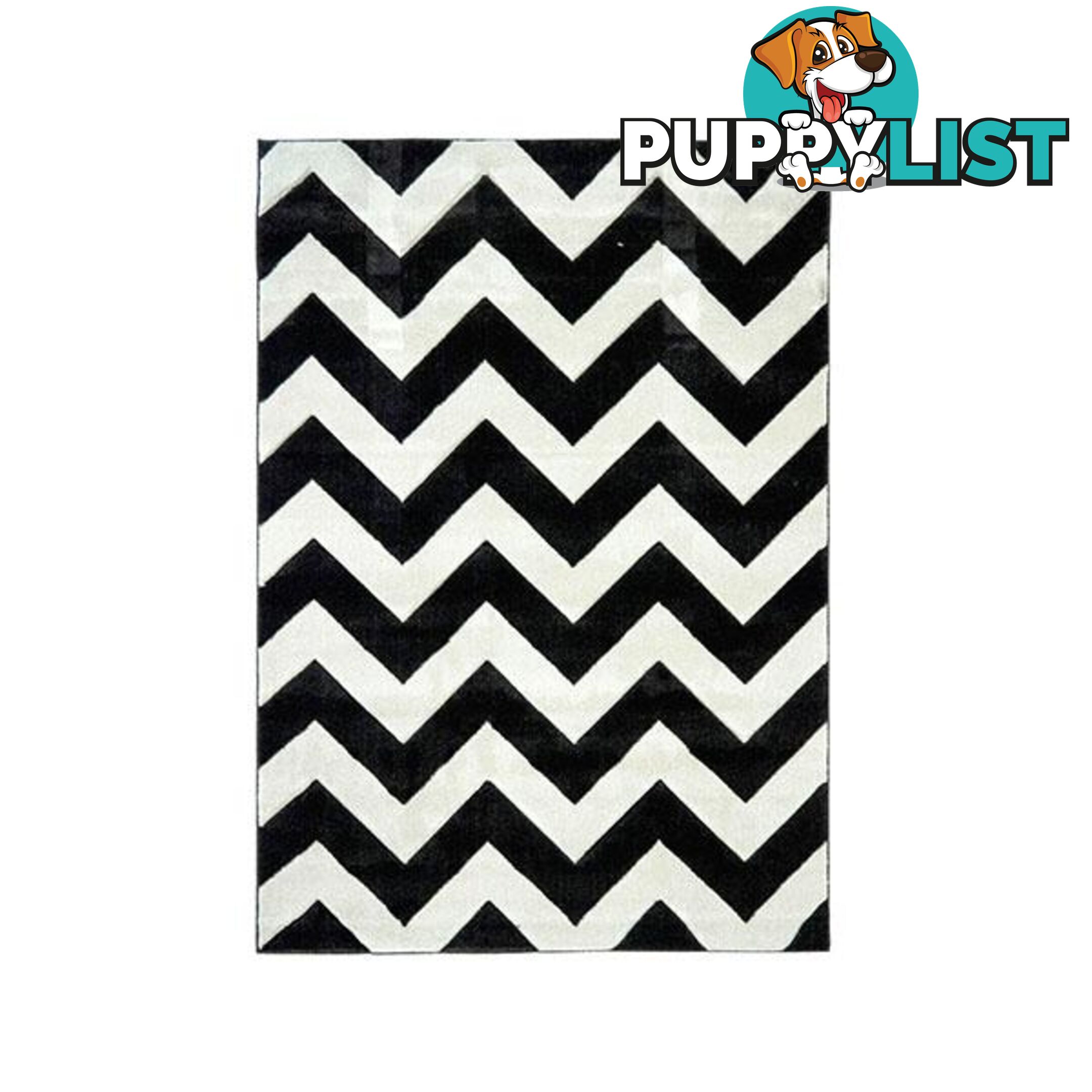 Picasso Chevron B And W Home Rug - Unbranded - 9324373027510