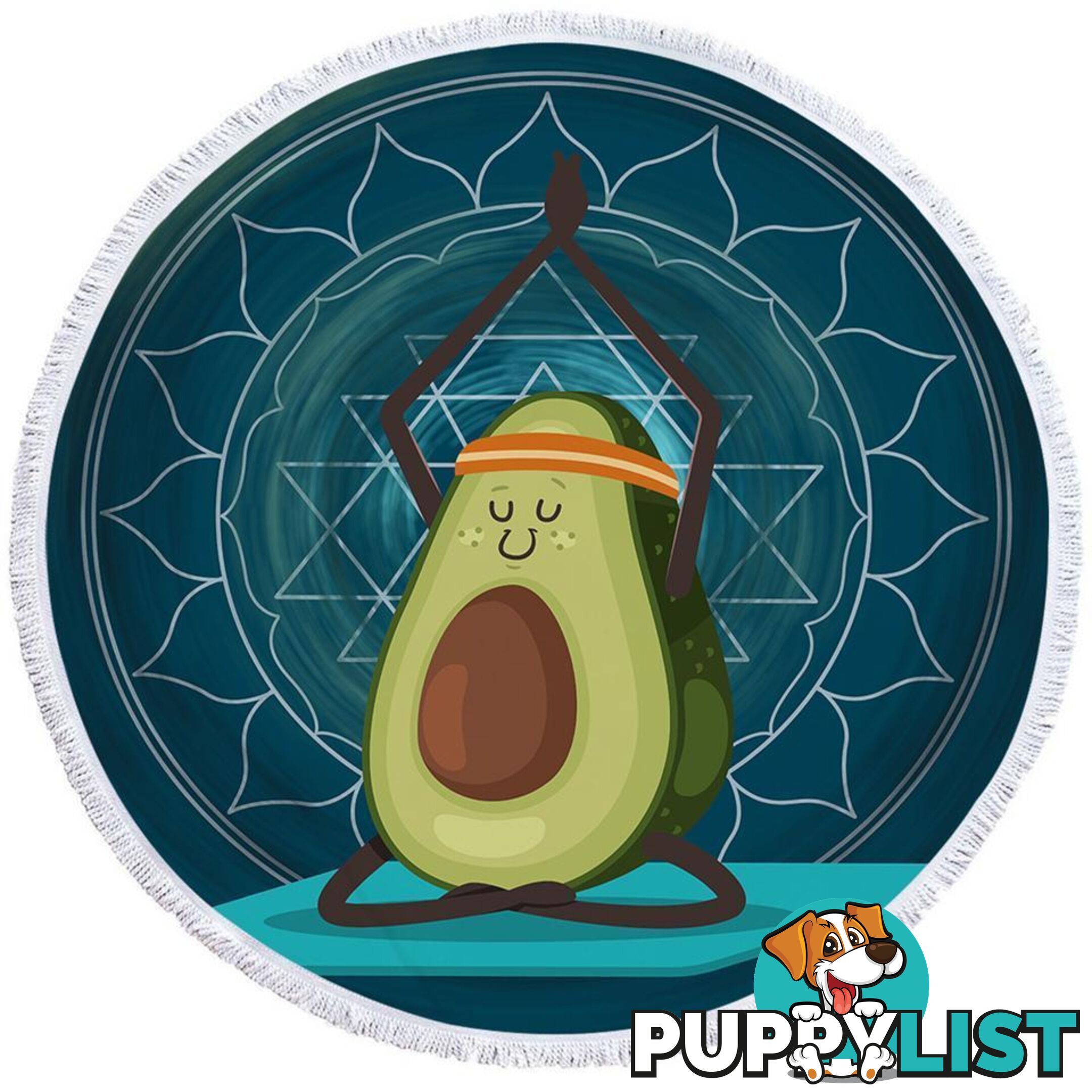 Funny Yoga Avocado Beach Towel - Towel - 7427046316415