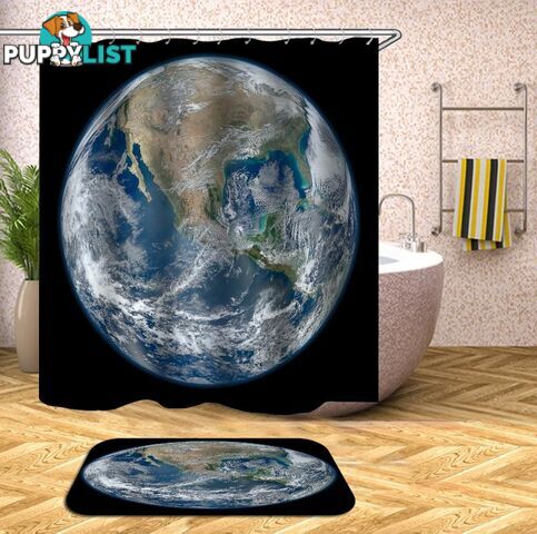 Planet Earth Shower Curtain - Curtain - 7427046008495