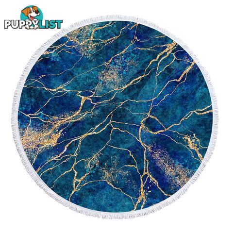 Blue Marble Beach Towel - Towel - 7427046342629