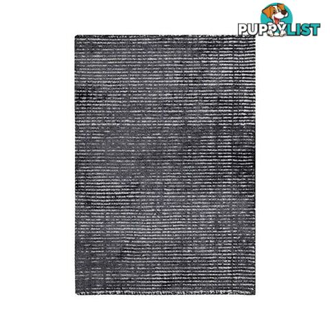 Hampton Charcoal White Wool Rug - Unbranded - 7427005881053