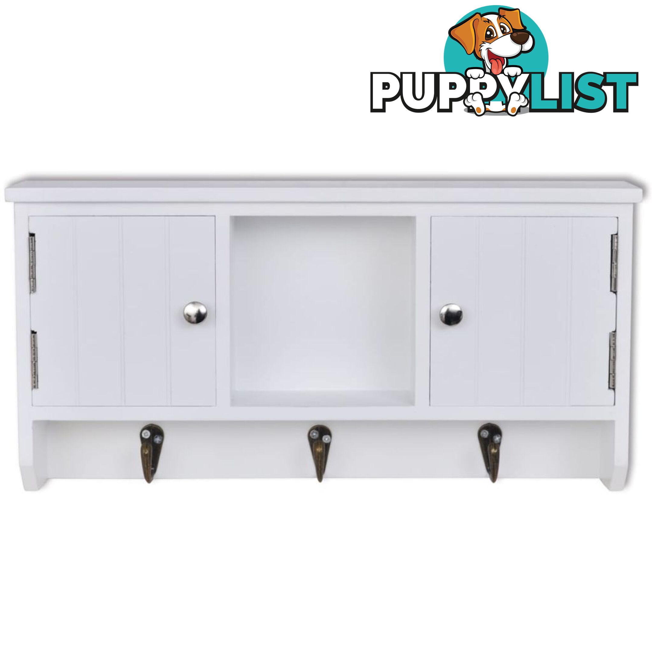 Wall Cabinet For Keys And Jewelry With Doors And Hooks - Unbranded - 4326500433633