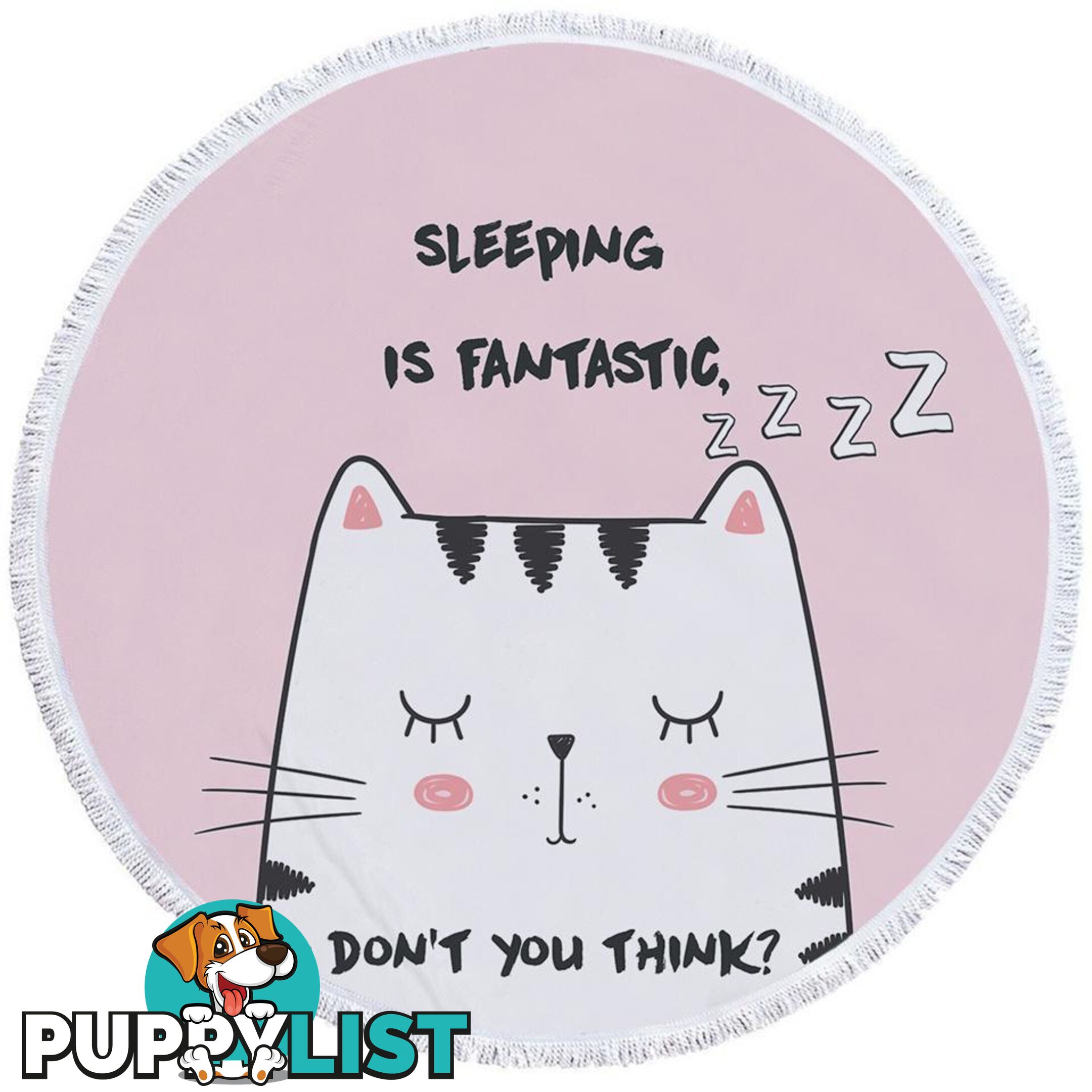 Sleepy Cat Beach Towel - Towel - 7427046307215