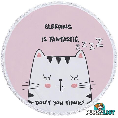 Sleepy Cat Beach Towel - Towel - 7427046307215