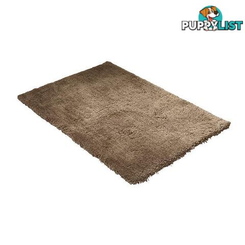 Ultra Soft Anti Slip Rectangle Plush Shaggy Floor Rug Carpet In Taupe 90X150 Cm - Unbranded - 787976593582