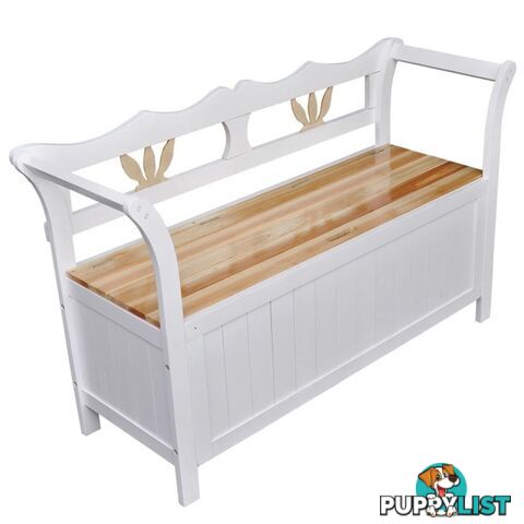 Wood Storage Bench - White - Unbranded - 4326500419910