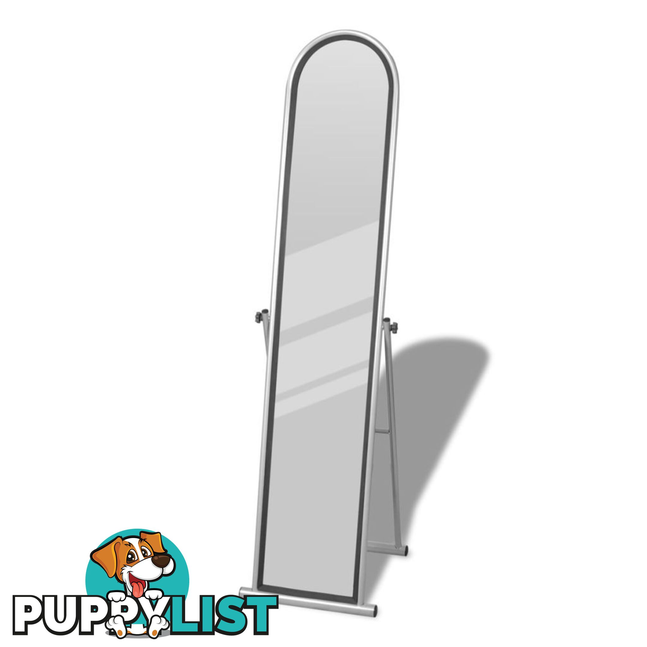 Free Standing Full Length Rectangular Mirror - Grey - Unbranded - 4326500429872