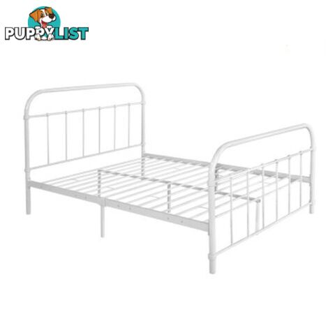 Metal Bed Frame - White - Artiss - 4326500249432