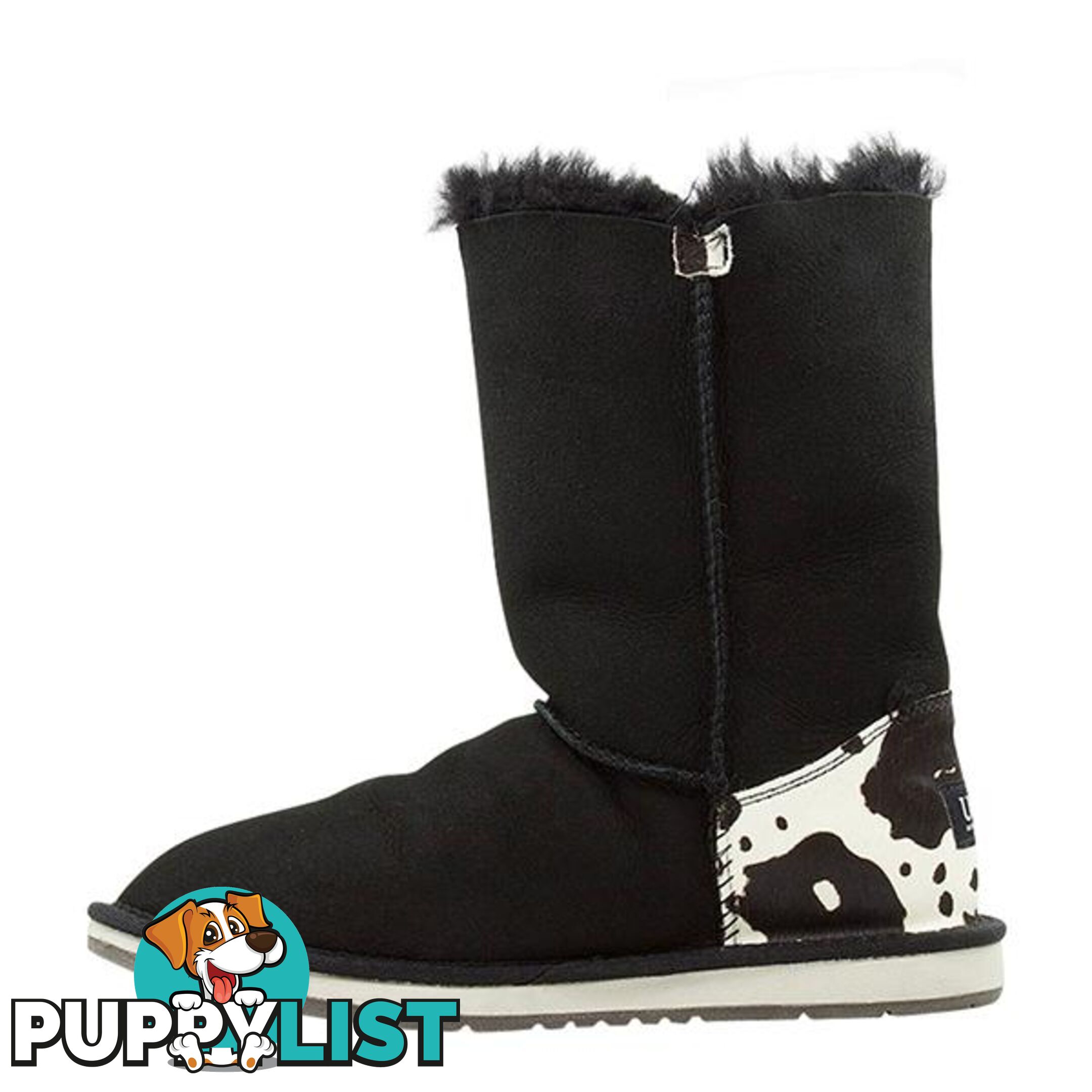 Auzland Cow Print Mid Bailey Button Ugg Boot - AUZLAND - 822427506091