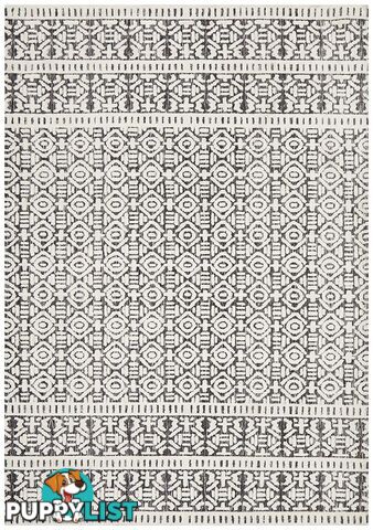 Levi Adonis Ivory Black Rug - Unbranded - 9375321847735