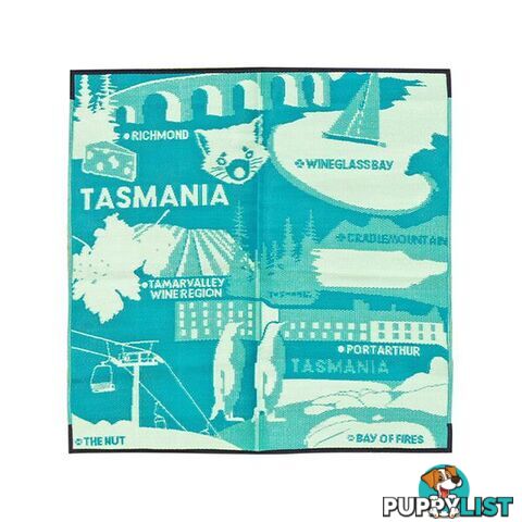 I Love Tasmania Recycled Plastic Mat Light Green Dark Green And Yellow - Unbranded - 797776545568