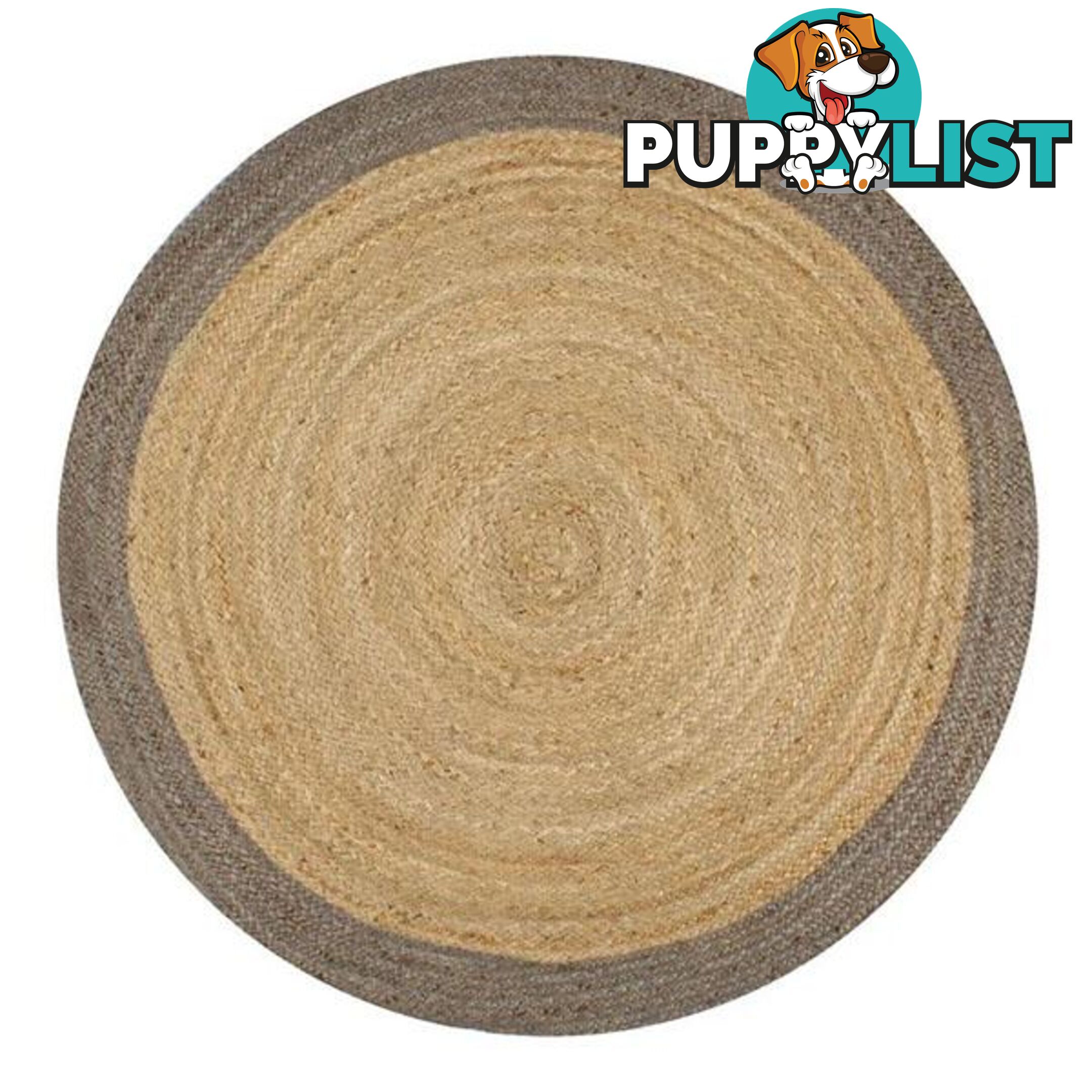 Handmade Rug Jute With Grey Border - Unbranded - 8718475733133