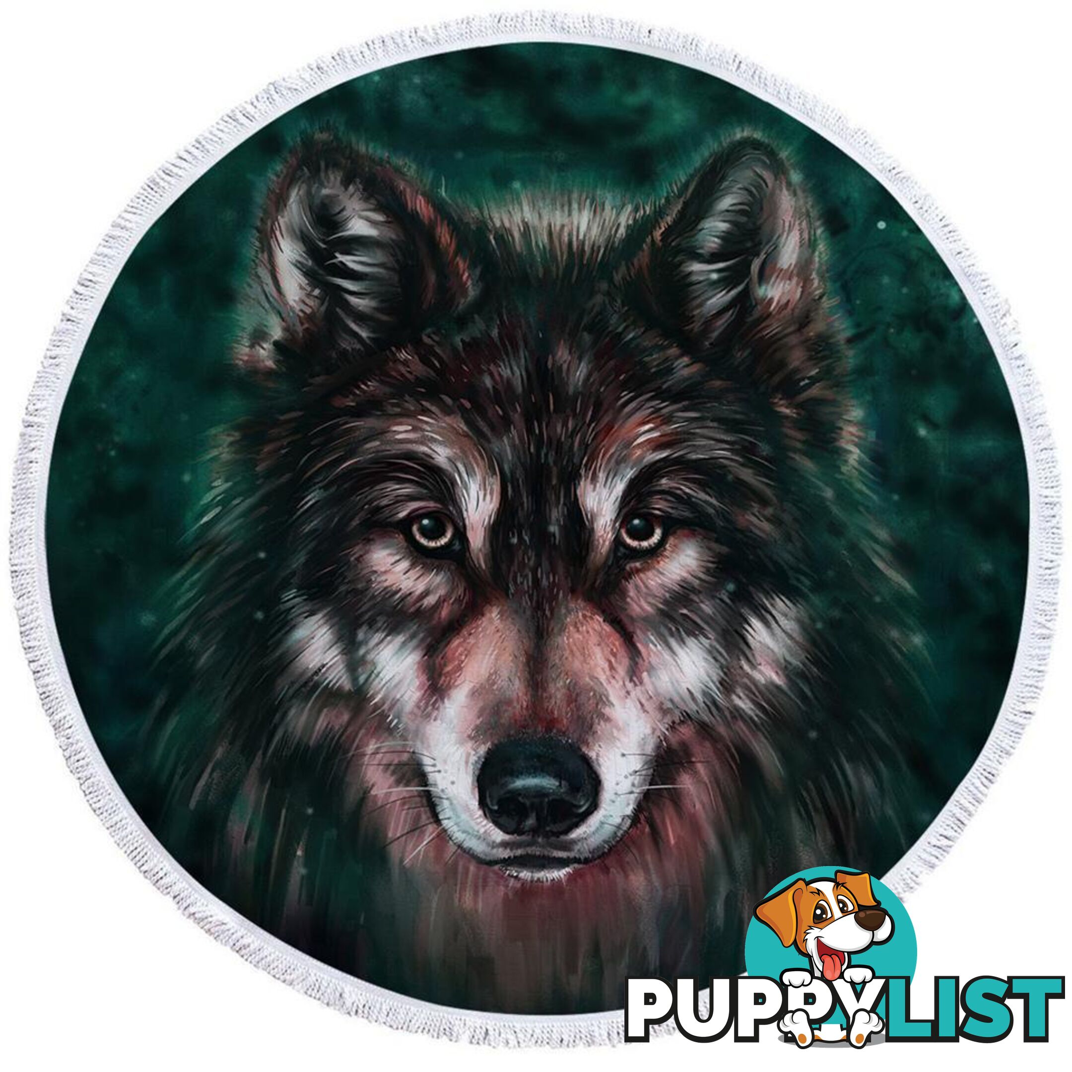 Art Painting Wolf Beach Towel - Towel - 7427046326902