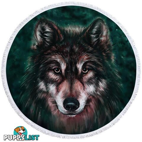 Art Painting Wolf Beach Towel - Towel - 7427046326902