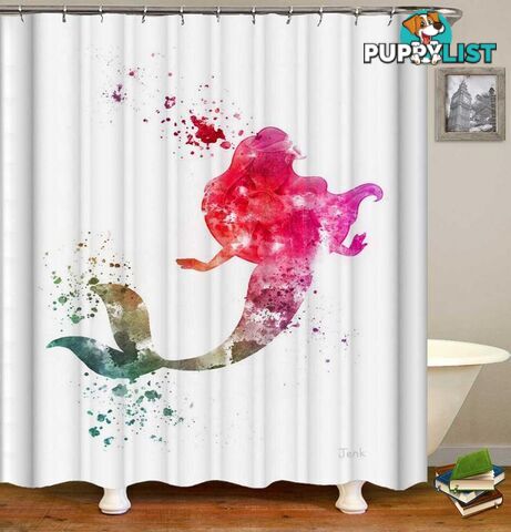 The Little Mermaid Colorful Splash Shower Curtain - Curtain - 7427046100014