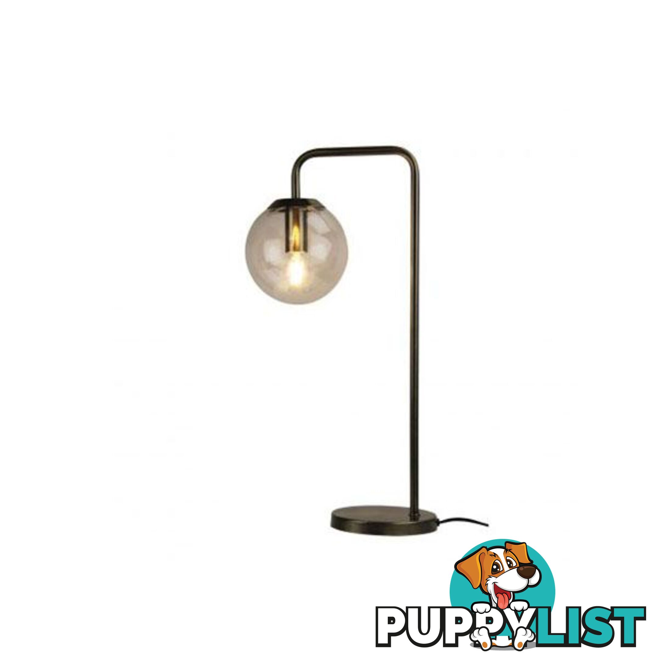 Contemporary Clear Glass Lamp Antique Brass - Glass Lamp - 9324879217750