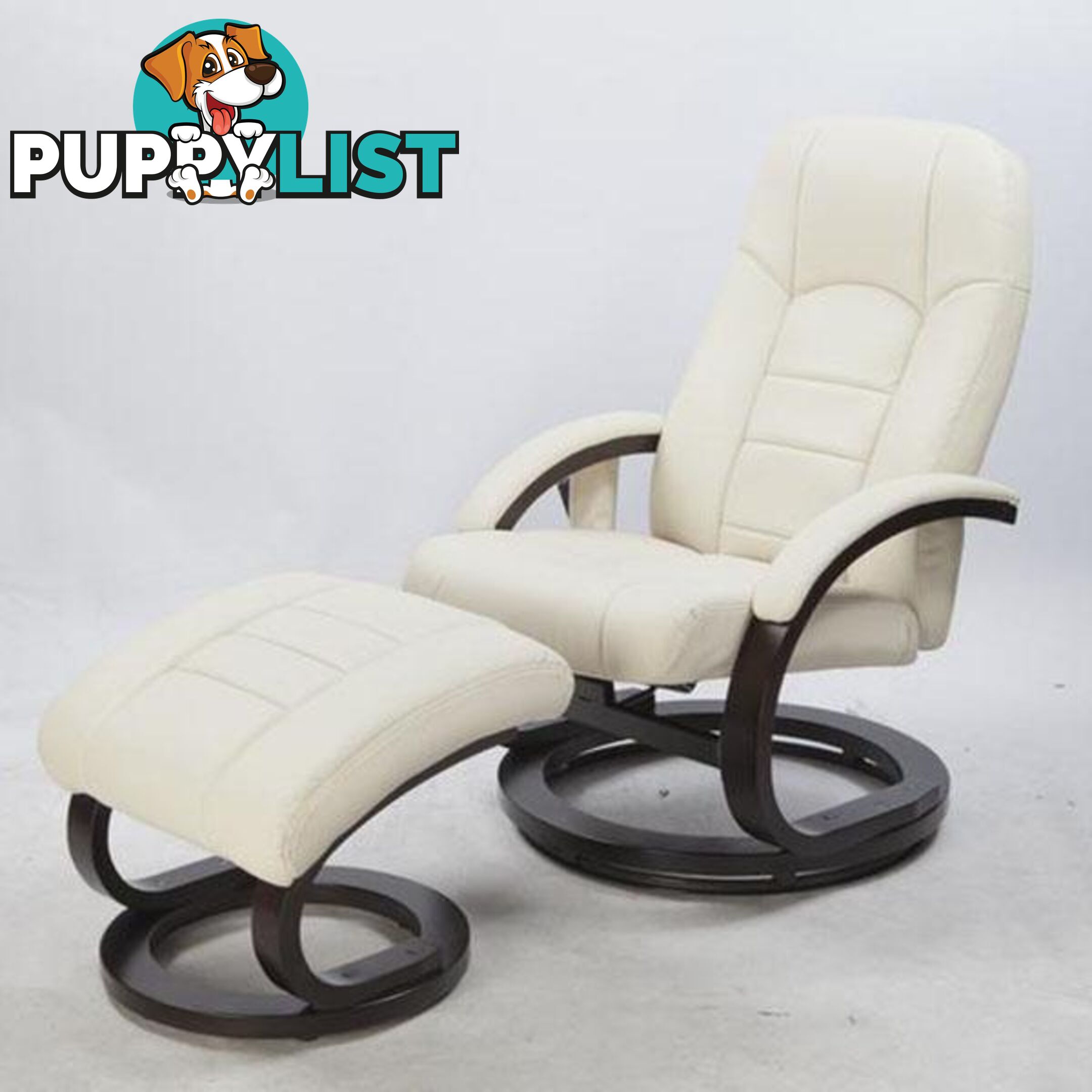 Deluxe Massage Recliner with Footrest - Cream - Unbranded - 4344744435640