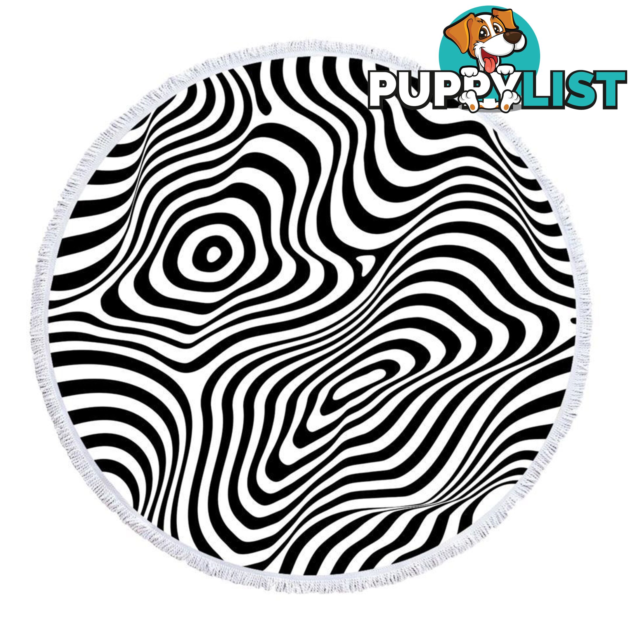 Zebra Illusion Beach Towel - Towel - 7427046341684