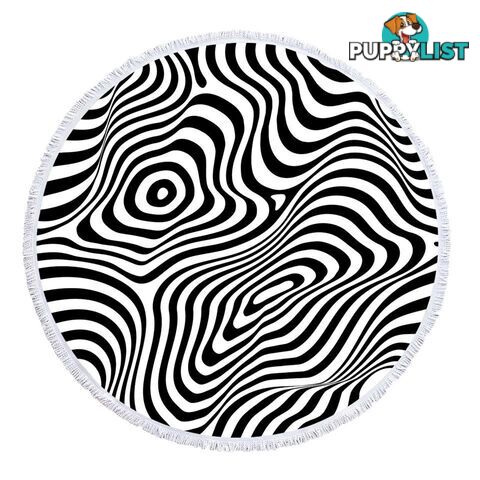 Zebra Illusion Beach Towel - Towel - 7427046341684