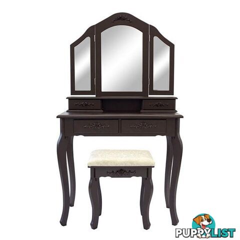 Dressing Table 4 Drawers 3 Mirrors - La Bella - 9352338009417