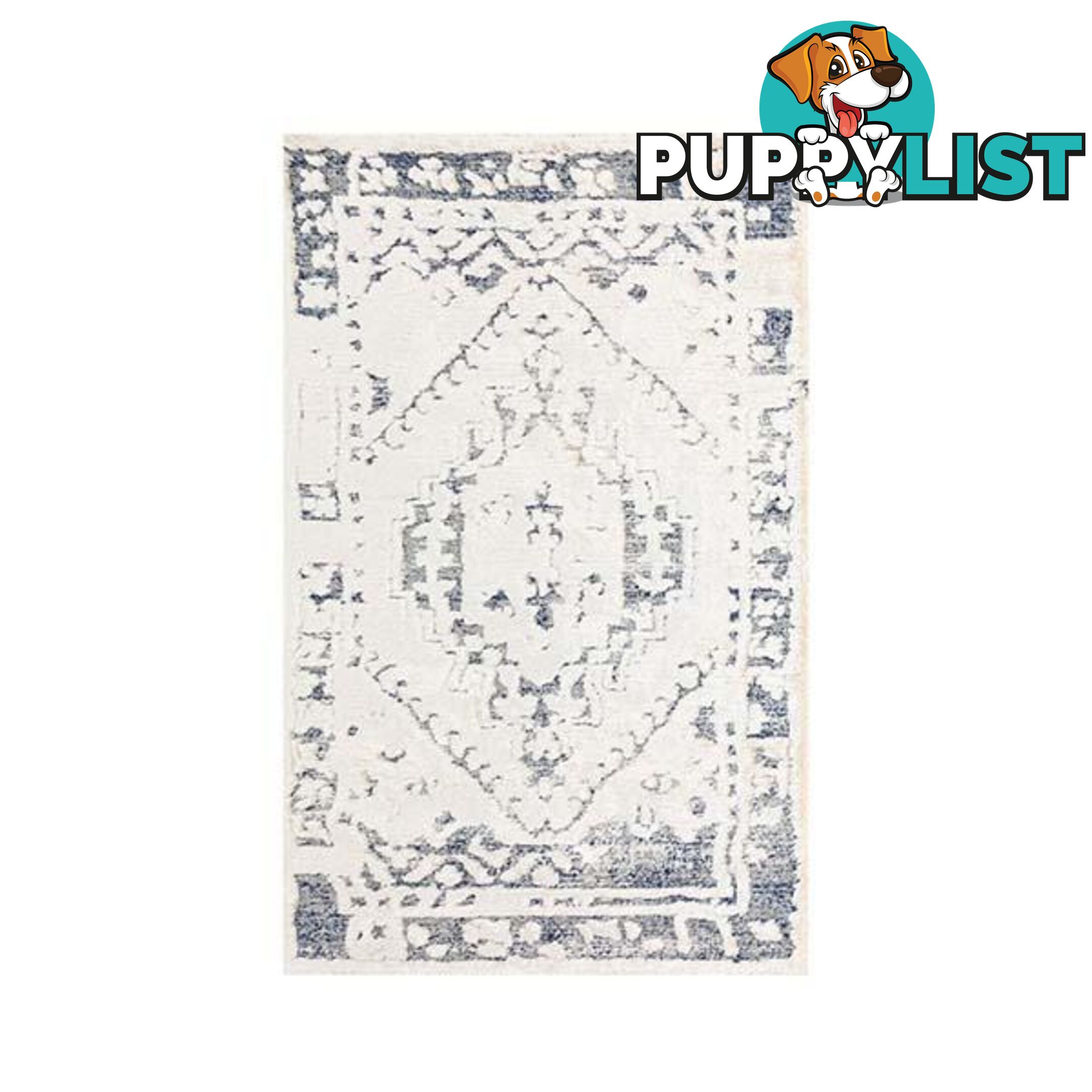 Traditional Blue White Carvan Rug - Unbranded - 7427005850646