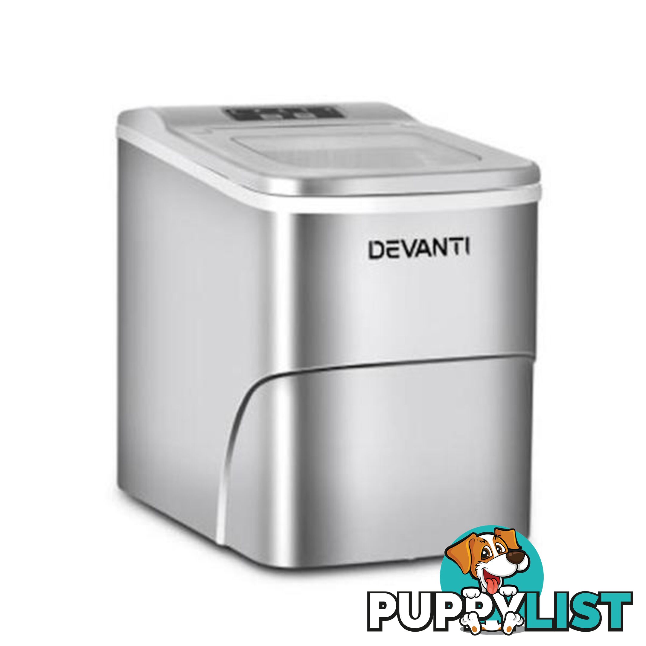 Devanti Portable Ice Cube Maker - Silver - Devanti - 9476062056414