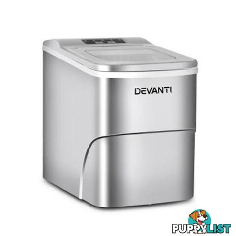 Devanti Portable Ice Cube Maker - Silver - Devanti - 9476062056414