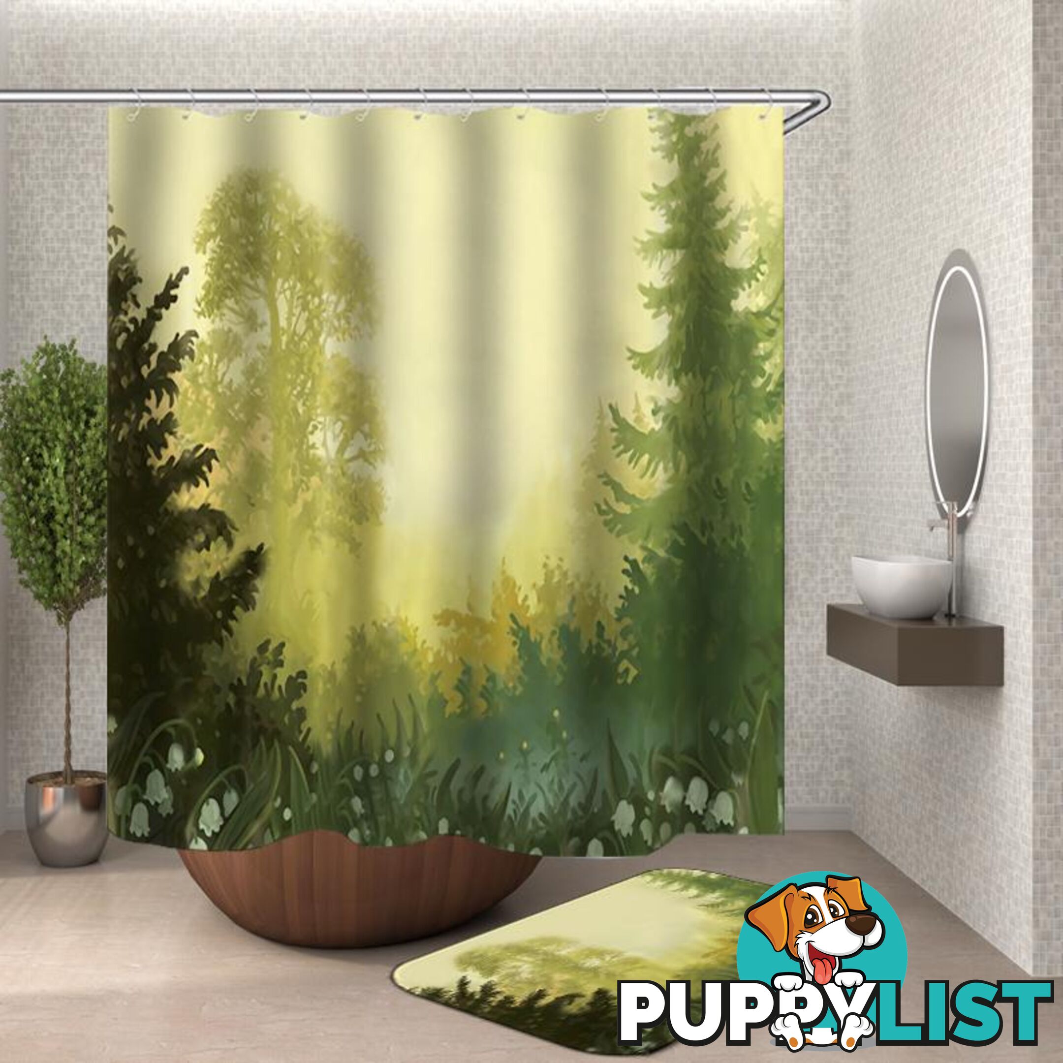 Forest Shower Curtain - Curtain - 7427046121385