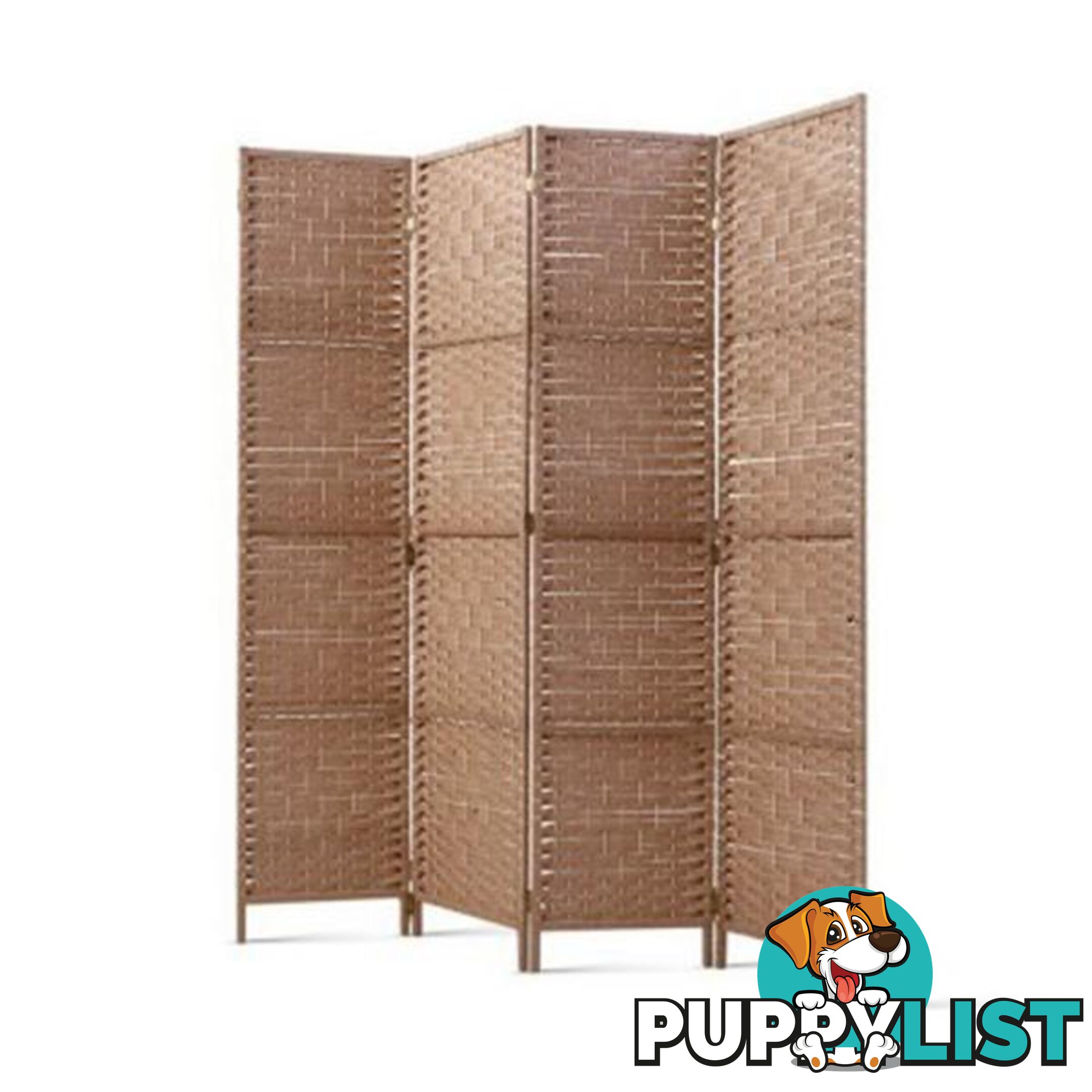 Panel Room Divider Screen Privacy Rattan Timber Foldable Hand Woven - Artiss - 9355720059243