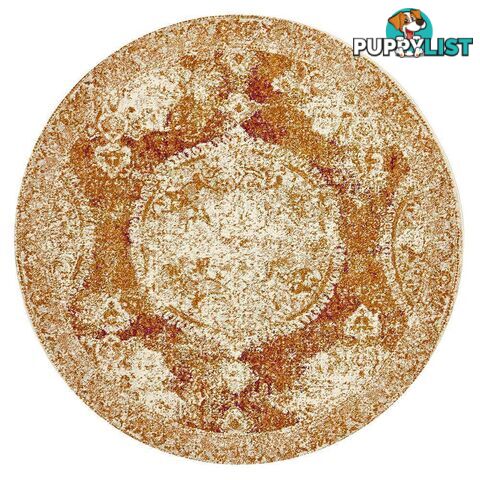 Museum Elton Rust Round Rug - Unbranded - 9375321850933