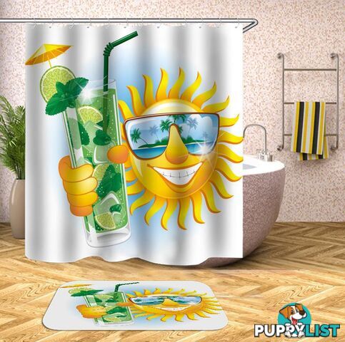 Drinking Mojito Sun Shower Curtain - Curtains - 7427045949126