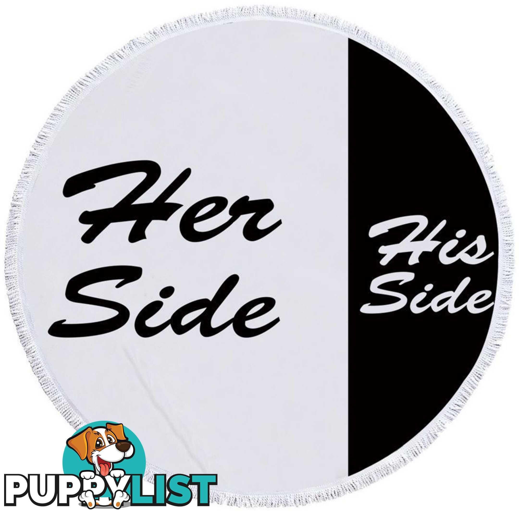 His Side Her Side Beach Towel - Towel - 7427046326124