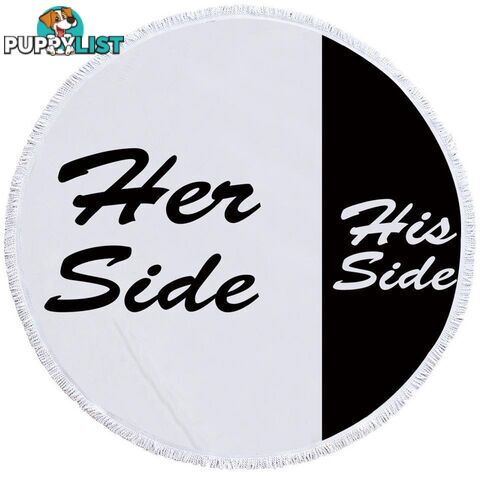 His Side Her Side Beach Towel - Towel - 7427046326124