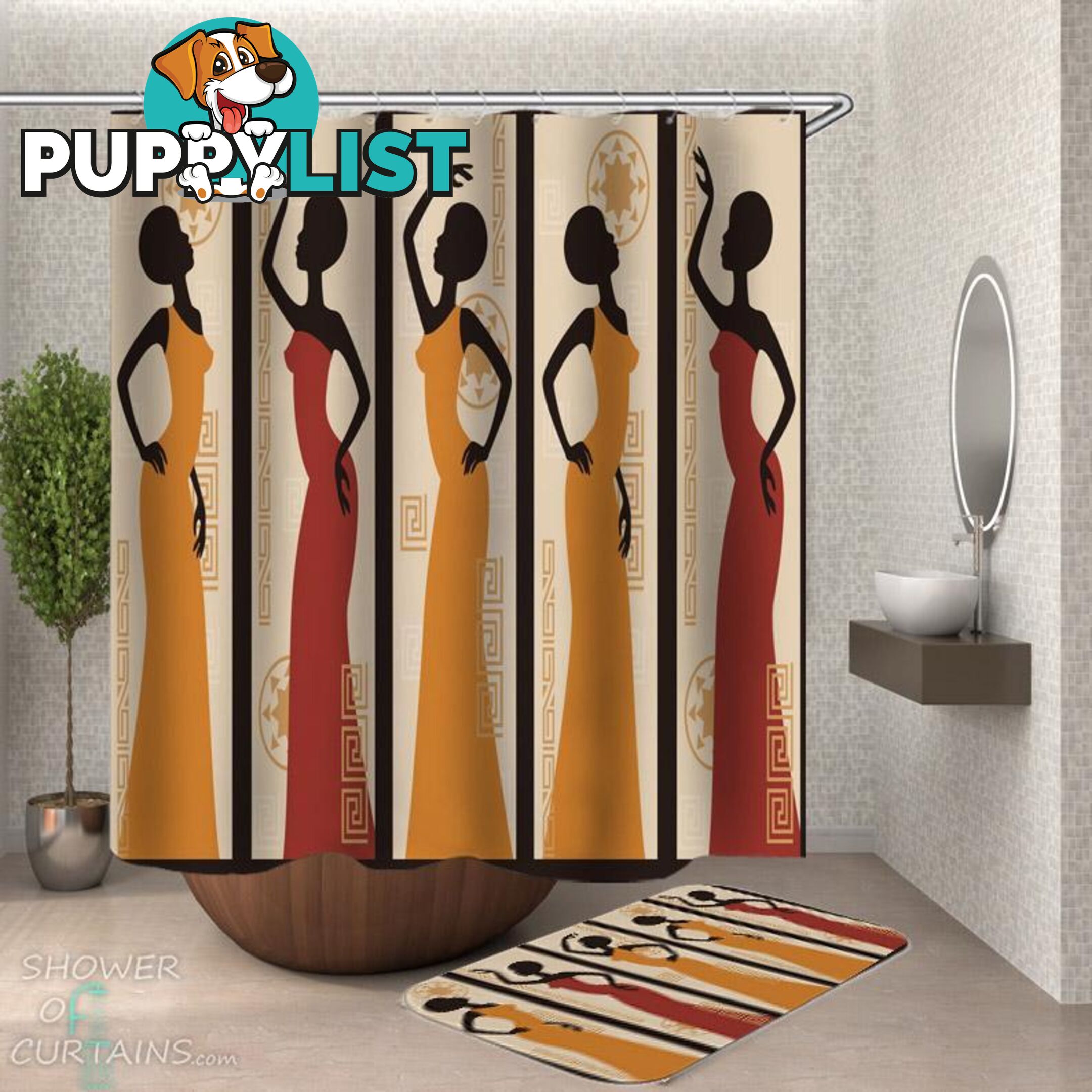 African Women Shower Curtain - Curtain - 7427046292887