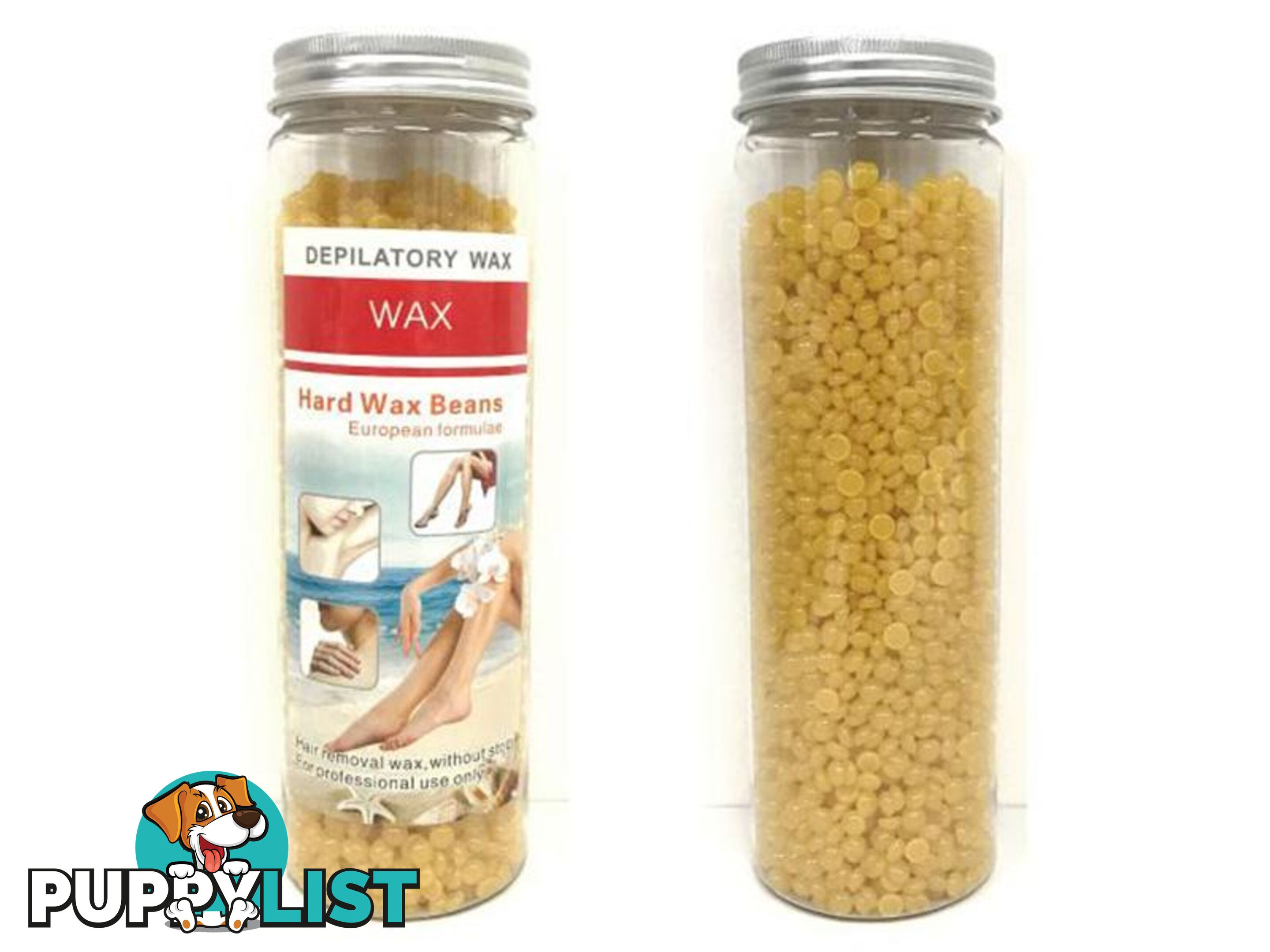 Hard Wax Brazilian Waxing Beads Beans Bottles - Honey (2x 400g) - Unbranded - 4344744371863