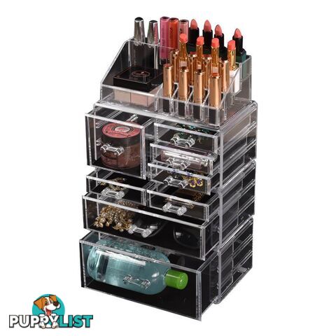 Cosmetic 8 Drawer Makeup Organizer Storage Jewellery Box Acrylic - Unbranded - 787976599928