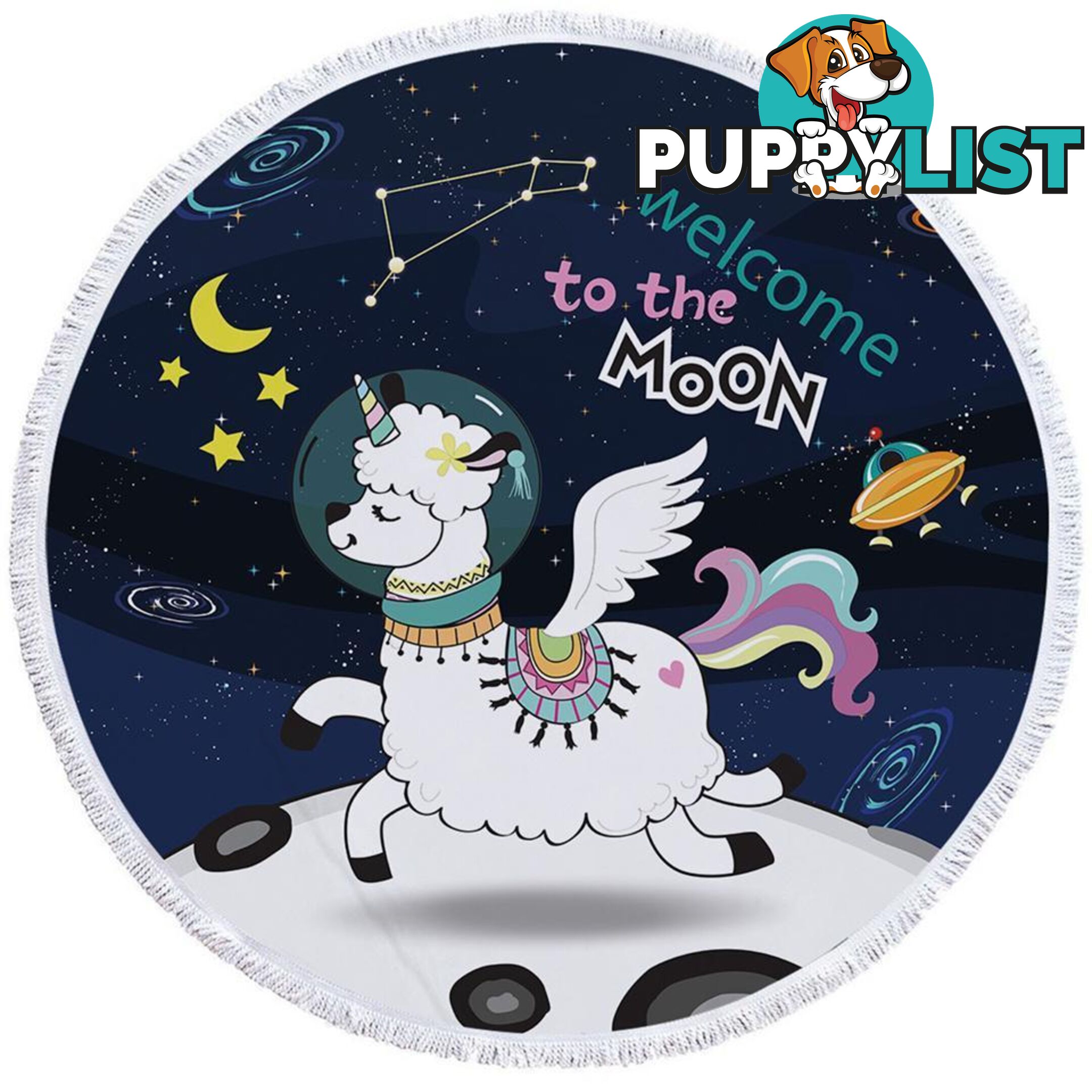 Astronaut Unicorn Sheep Beach Towel - Towel - 7427046308564