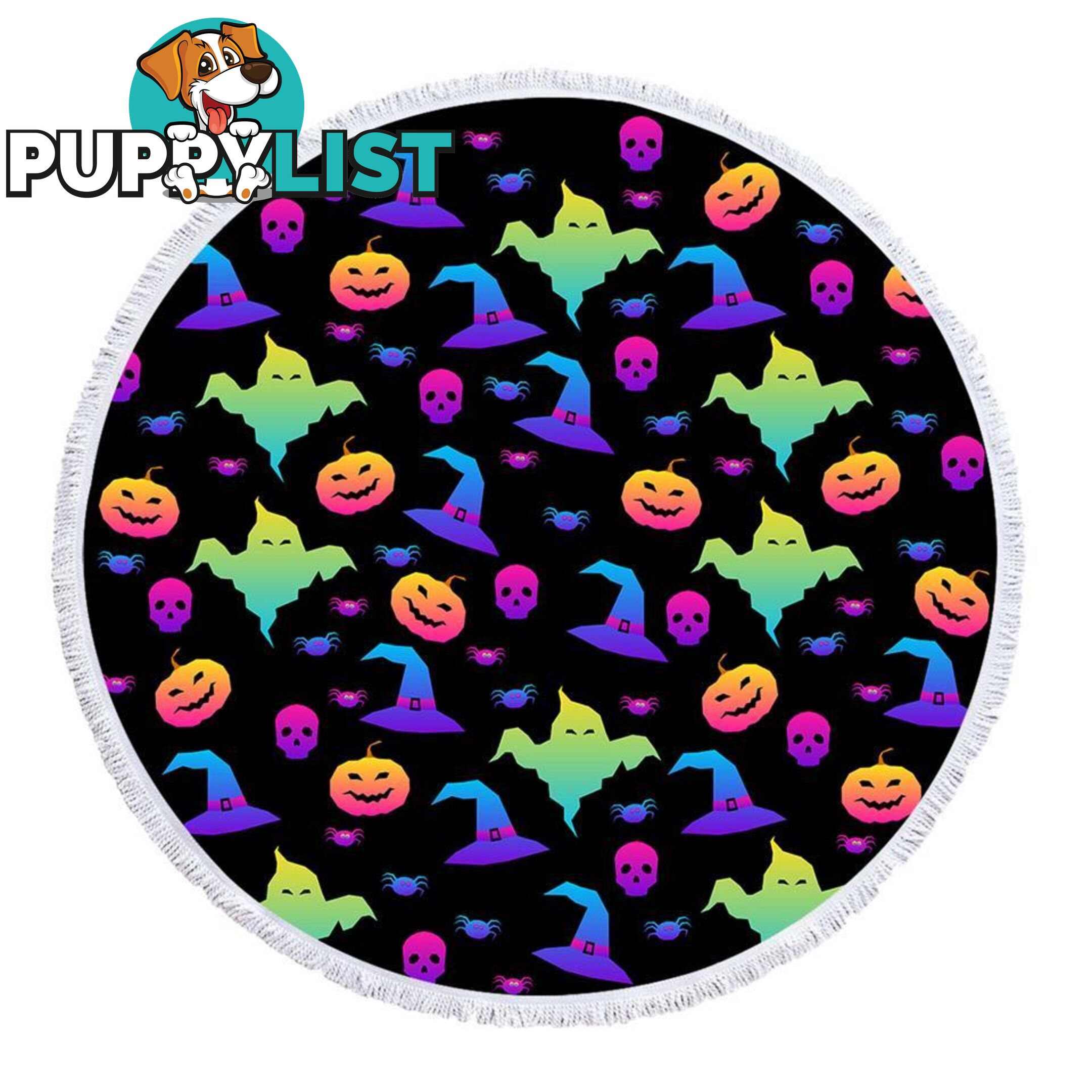 Purplish Halloween Beach Towel - Towel - 7427046342223