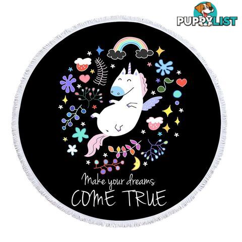 Chubby Unicorn Beach Towel - Towel - 7427046342865