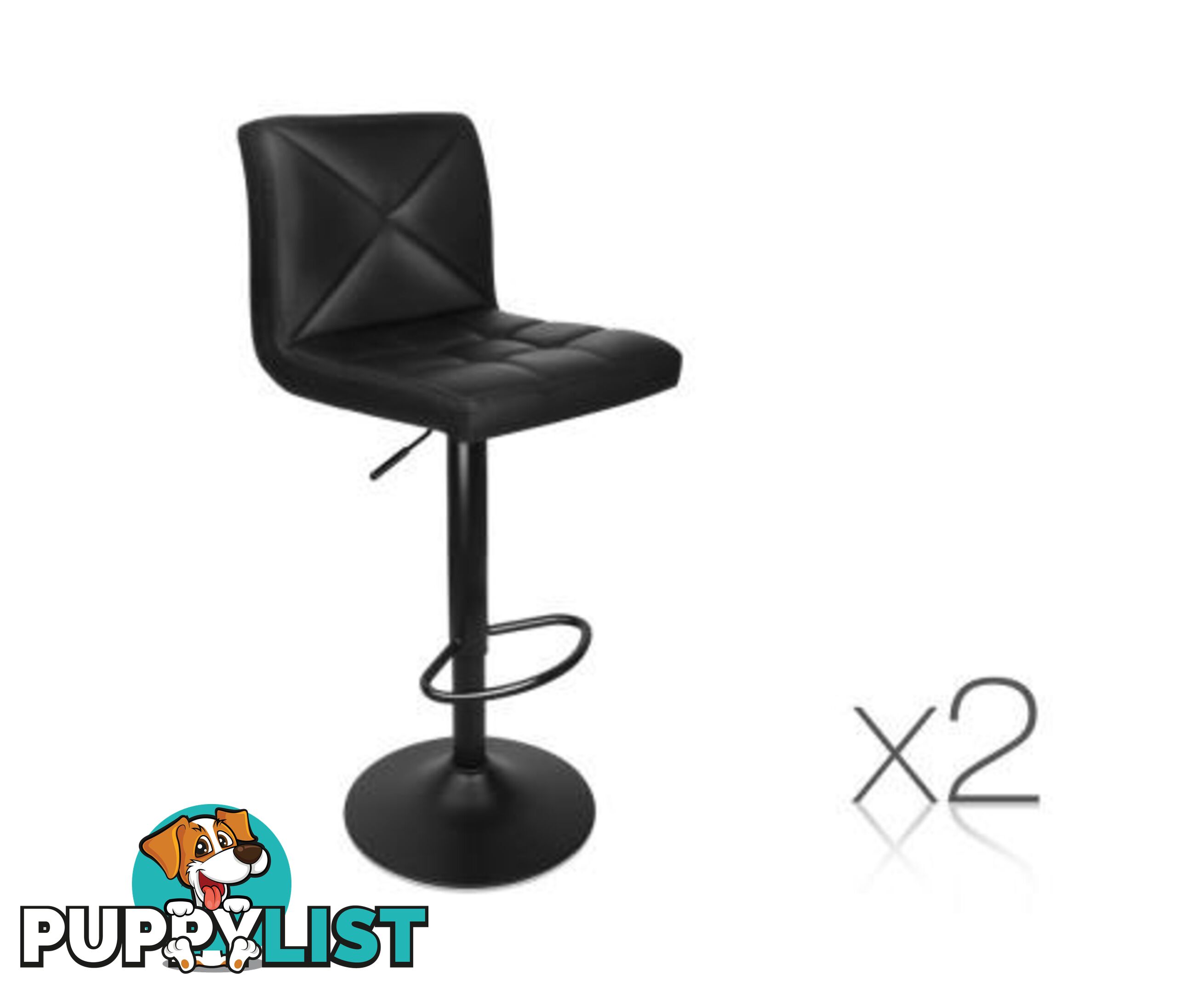 Set of 2 Leather Bar Stools - Artiss - 9350062105559