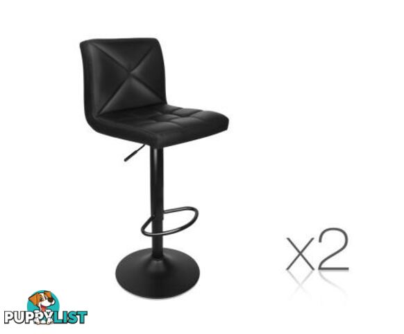 Set of 2 Leather Bar Stools - Artiss - 9350062105559