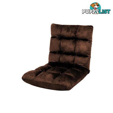 Adjustable Cushioned Floor Gaming Lounge Chair 100 X 50 X 12 Cm Brown - Floor Lounge - 7427005892011