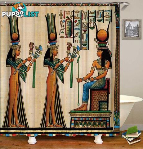 Egyptian Princess Colorful Painting Shower Curtain - Curtain - 7427046047579