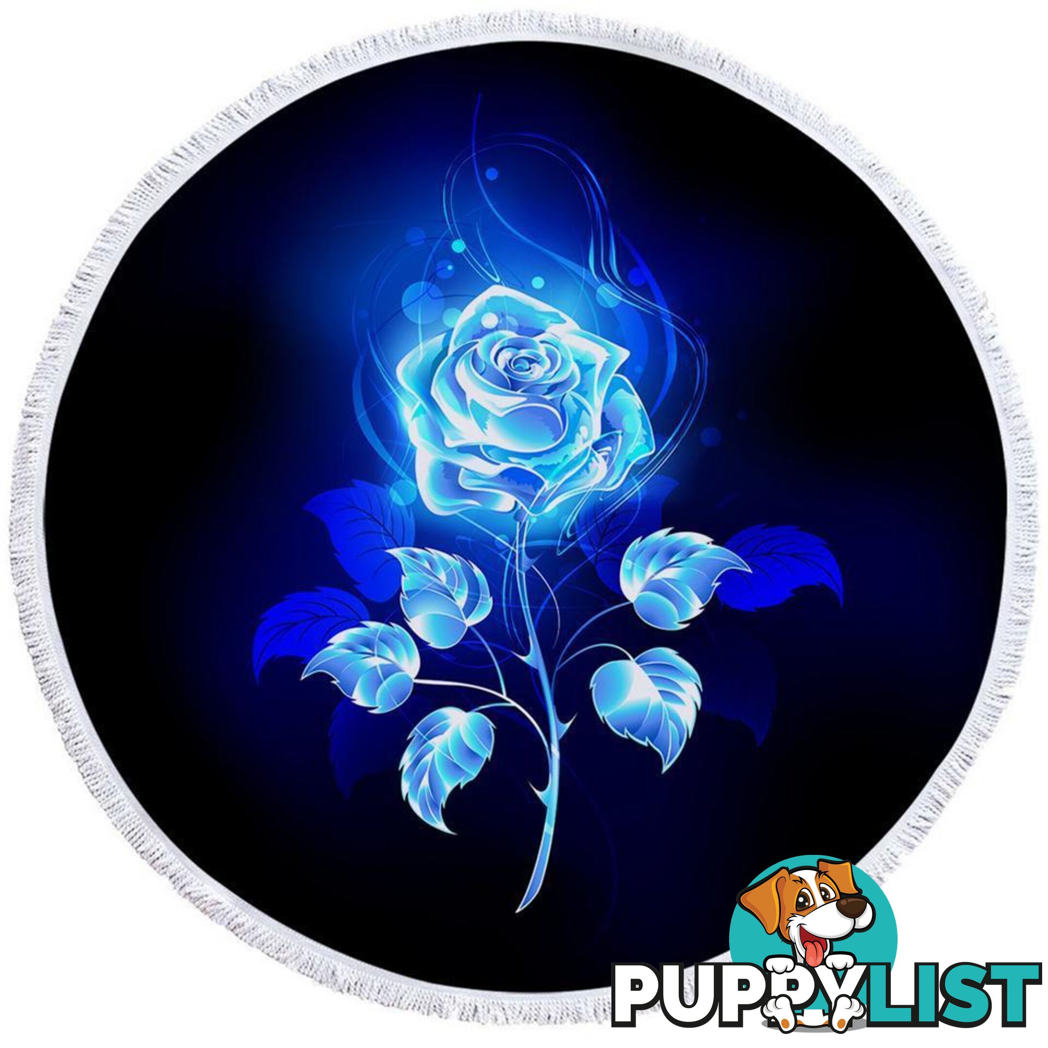 Blue Rose Beach Towel - Towel - 7427046304511