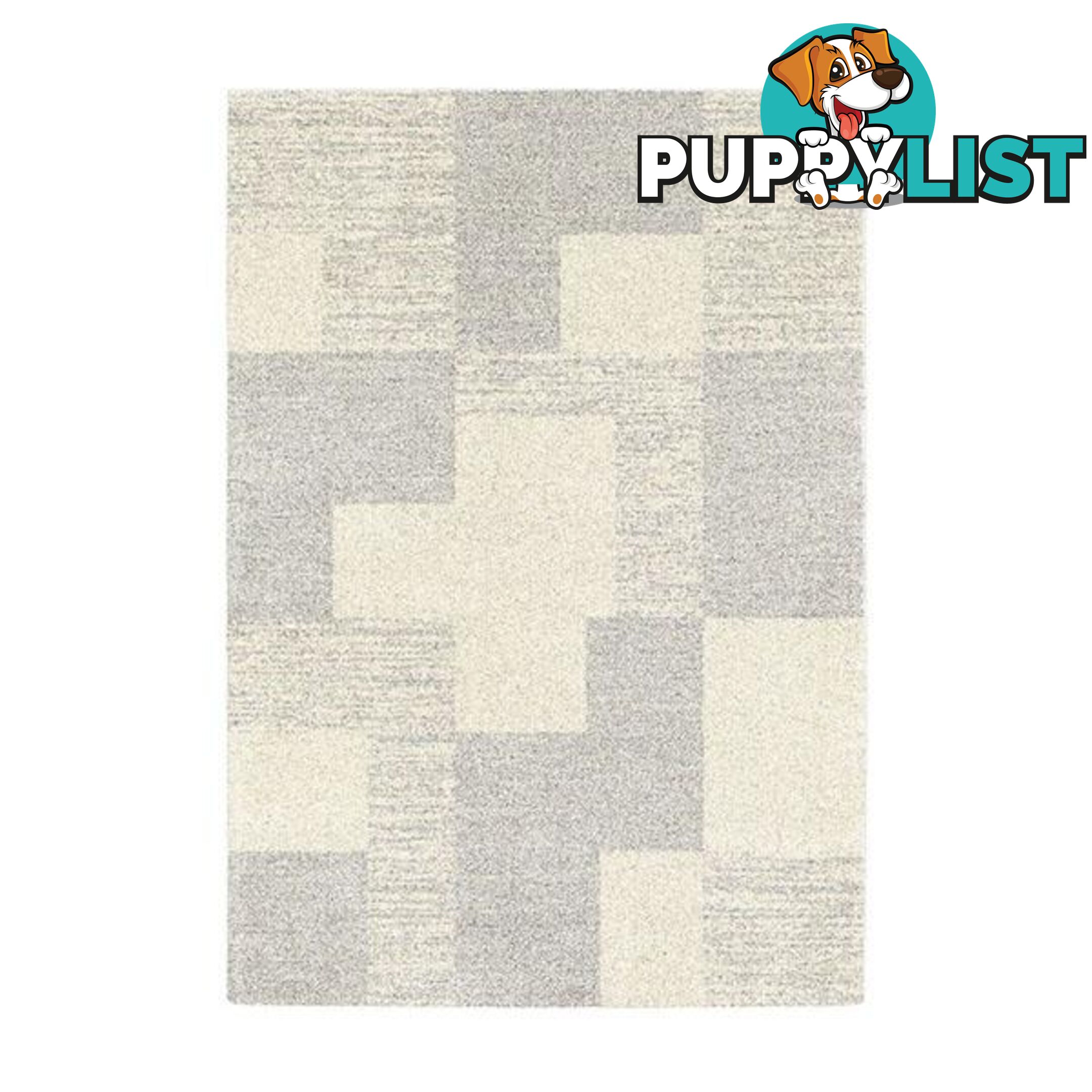 Heat Set Polypropylene Harlem Grey Cream Rug - Unbranded - 787976629809