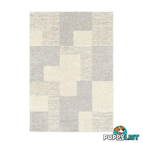 Heat Set Polypropylene Harlem Grey Cream Rug - Unbranded - 787976629809