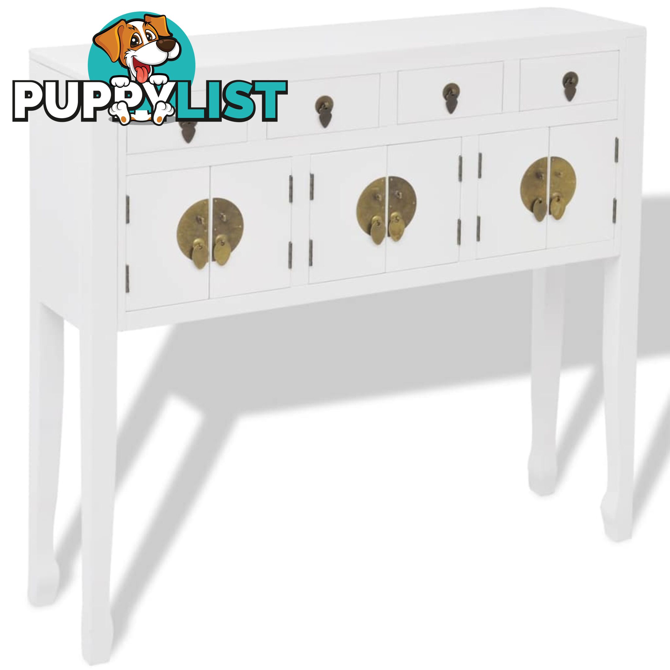 Sideboard Chinese Style Solid Wood White - Unbranded - 9476062041564