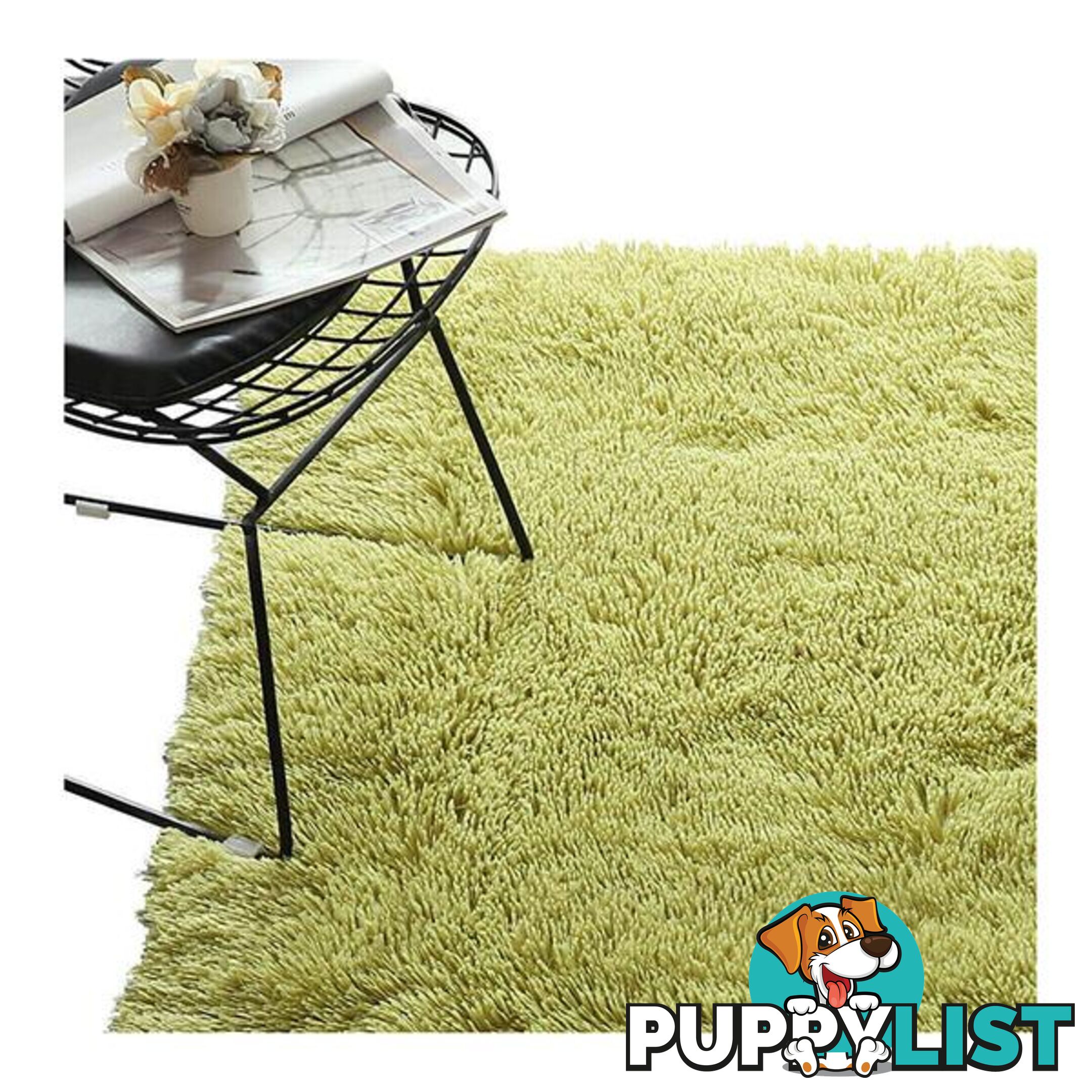 Designer Soft Shag Shaggy Floor Confetti Rug Carpet Home Decor 120X160 Cm Green - Unbranded - 787976594534