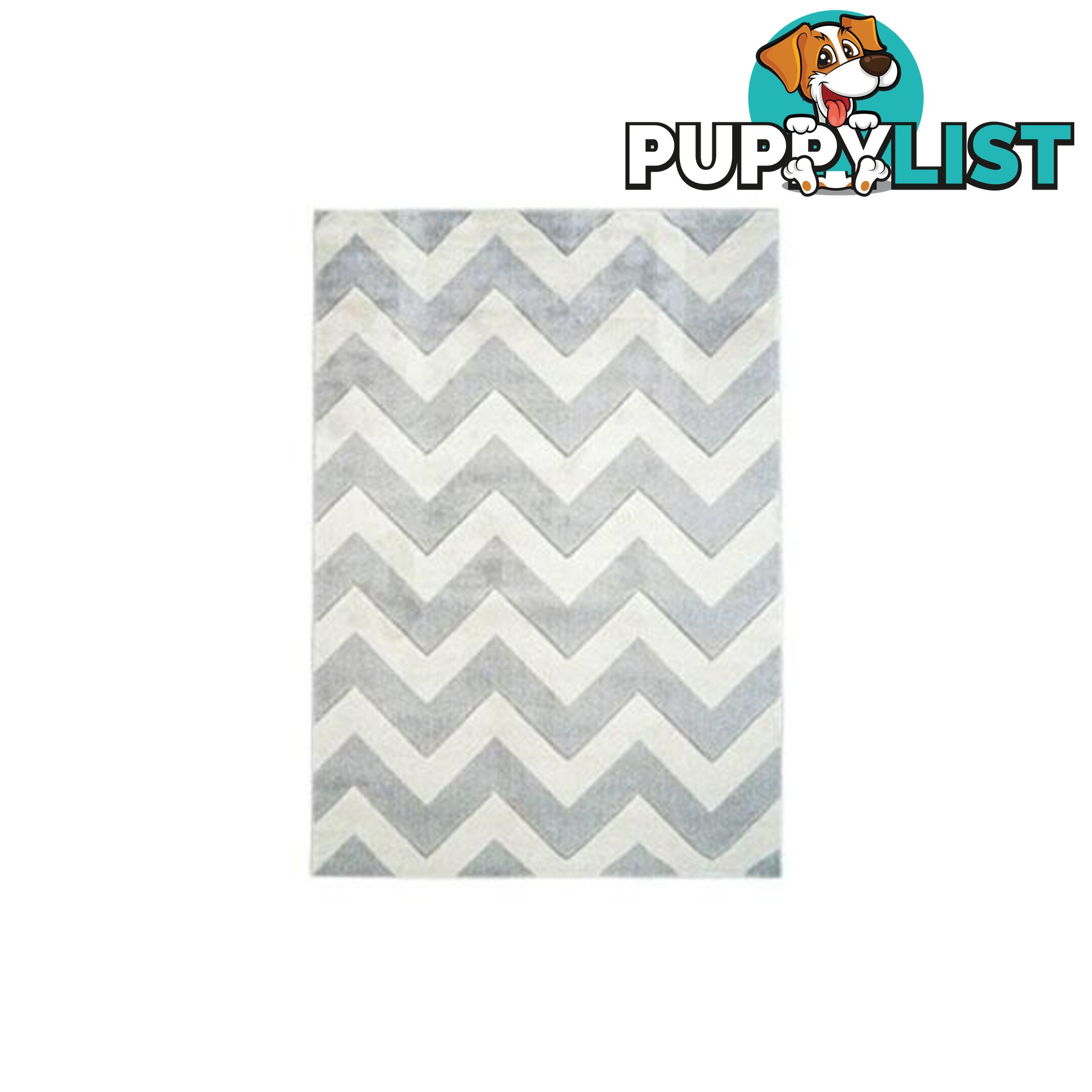 Picasso Chevron Grey White Home Rug - Unbranded - 9324373027442