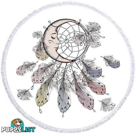 Moon Dream Catcher Beach Towel - Towel - 7427046311342